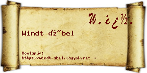 Windt Ábel névjegykártya